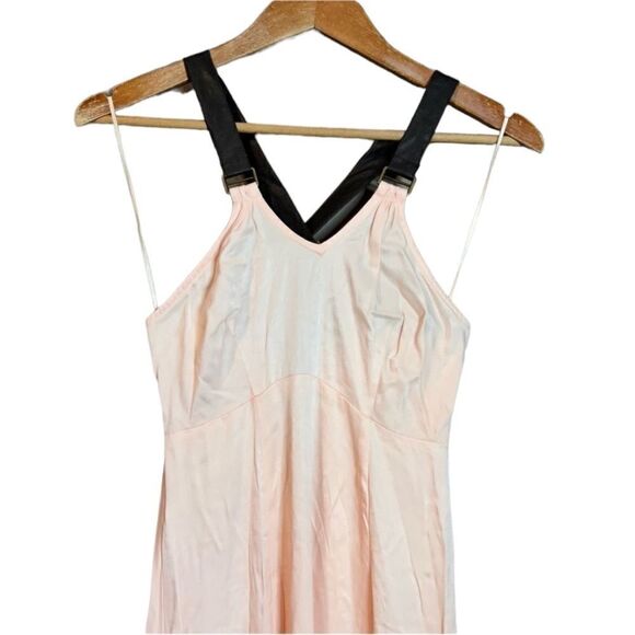 Guess light pink maxi dress with faux leather straps - Picture 2 of 11